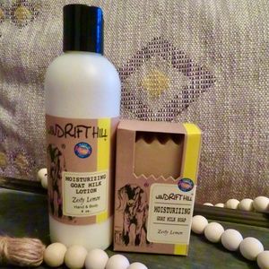 Windrift Hill Natural Goats Milk Lotion & Bar Soap Gift Set Zesty Lemon